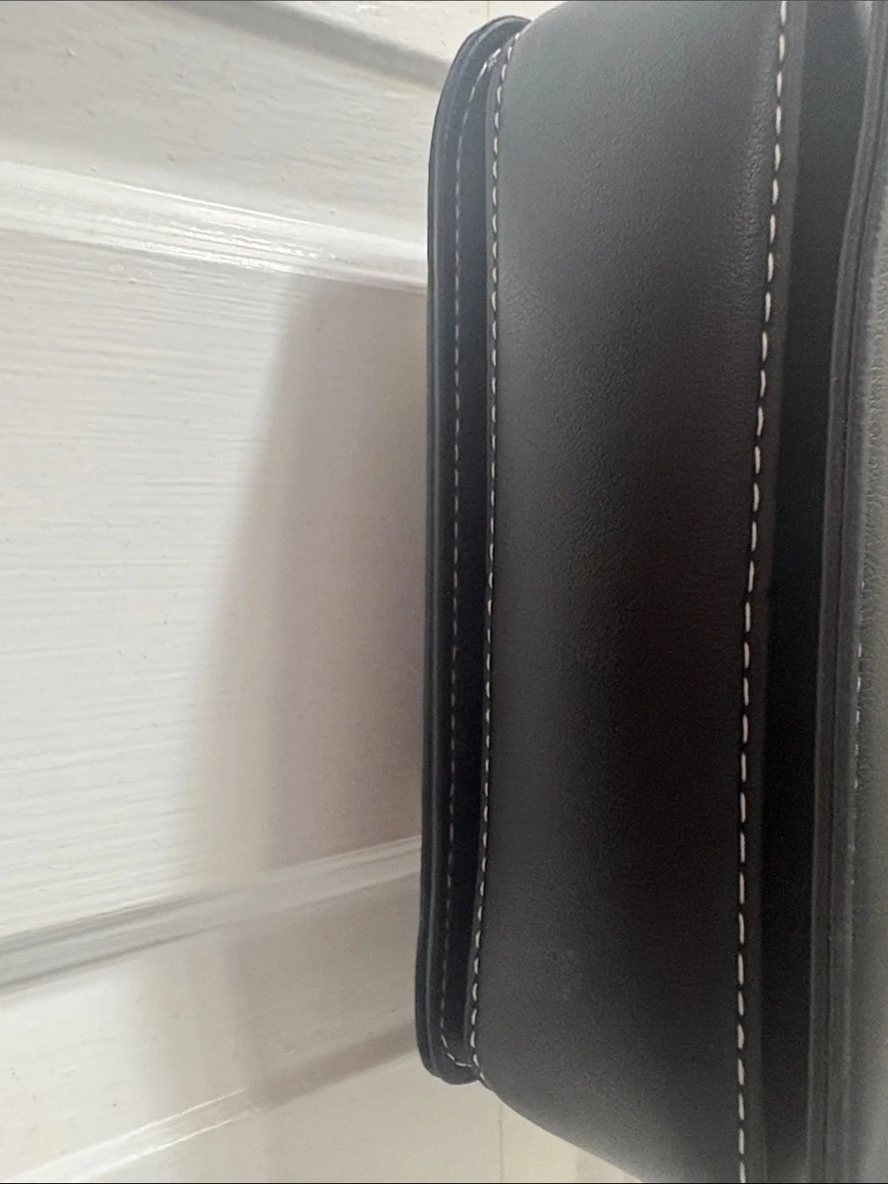 Black Structured Top-Handle Satchel
